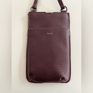CO-LAB Cross-Body Mini Hands Free Phone Tech Bag Burgundy Festival Travel Vegan